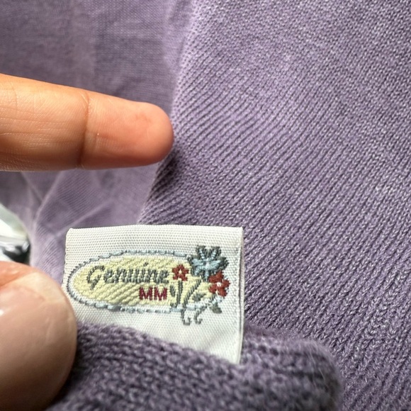 Vintage Disney Purple Cardigan Sweater with Embroidered Detail - Picture 6 of 8